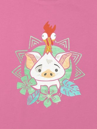 Barn Moana Pua och Hei Hei Grafisk Boxy Crop Tee