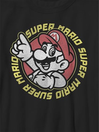 Barn Nintendo Super Mario Distressed Circle Graphic Tee