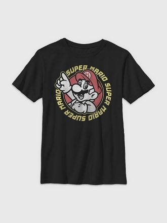 Barn Nintendo Super Mario Distressed Circle Graphic Tee