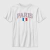 Barn Paris Frankrike Collegiate Grafisk T-shirt