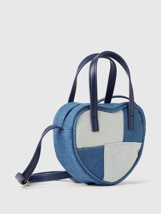 Barn Patchwork Denim Heart Bag