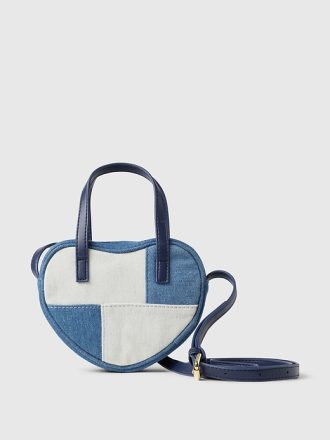 Barn Patchwork Denim Heart Bag