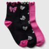 Barn Ruffle Heart Crew strumpor (3-pack)