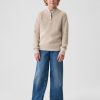 Barn Shaker-Stitch Quarter-Zip tröja