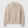 Barn Shaker-Stitch Quarter-Zip tröja