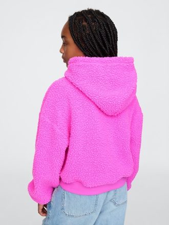 Barn Sherpa Cropped Hoodie