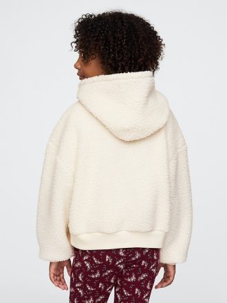 Barn Sherpa Cropped Hoodie