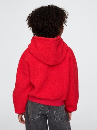 Barn Sherpa Cropped Hoodie