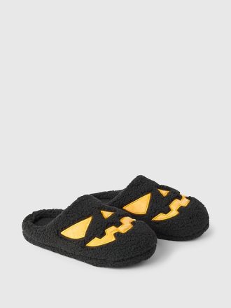 Barn Sherpa Halloween Tofflor