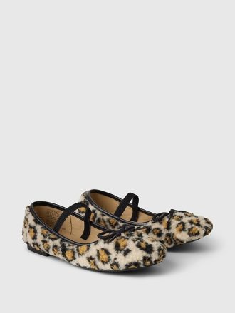 Barn Sherpa Leopard Balett Flats