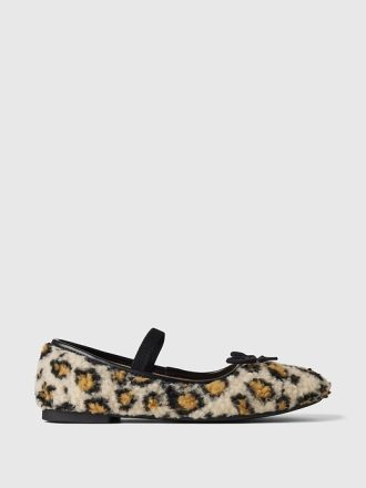 Barn Sherpa Leopard Balett Flats
