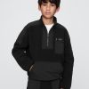 Barn Sherpa Pullover med halv blixtlås