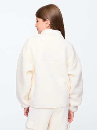 Barn Sherpa Pullover med halv blixtlås