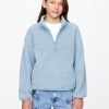 Barn Sherpa Pullover med halv blixtlås