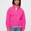 Barn Sherpa Pullover med halv blixtlås