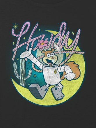 Barn Spongebob Sandy Howdy Grafisk Boxy Crop Tee