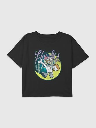 Barn Spongebob Sandy Howdy Grafisk Boxy Crop Tee