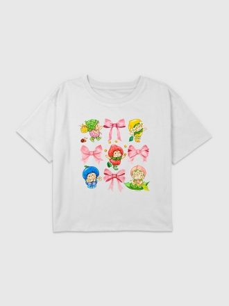 Barn Strawberry Shortcake Berrykin Bows Grafisk Boxy Crop T-shirt