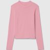 Barn T-shirt med ribbad halsringning