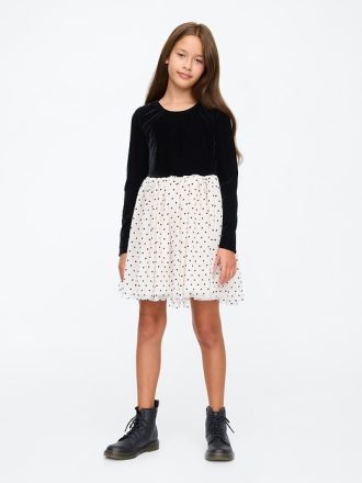 Barn Velour Tyll Klänning