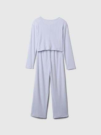 Barn återvunnen Pointelle PJ Set