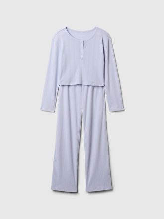 Barn återvunnen Pointelle PJ Set