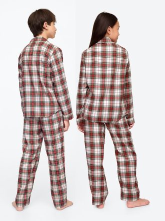 Barn återvunnen flanell PJ set