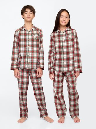 Barn återvunnen flanell PJ set