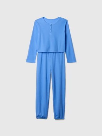 Barn återvunnen våffel PJ Set