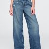 Barn jeans med vida ben i låga ben