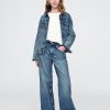 Barn jeans med vida ben i låga ben