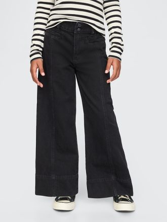 Barn jeans med vida ben och fotled