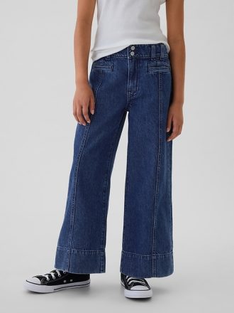 Barn jeans med vida ben och fotled
