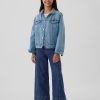 Barn jeans med vida ben och fotled Barn jeans med vida ben och fotled