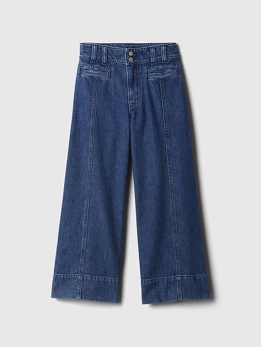 Barn jeans med vida ben och fotled Barn jeans med vida ben och fotled