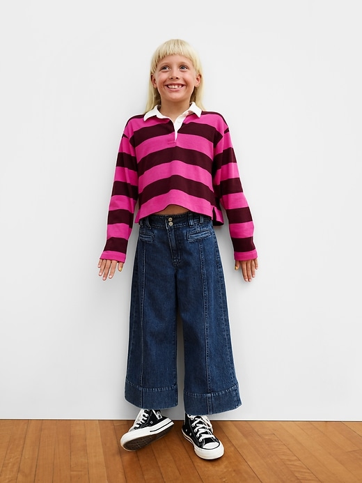 Barn jeans med vida ben och fotled Barn jeans med vida ben och fotled