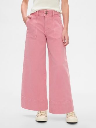 Barn jeans med vida ben och fotled