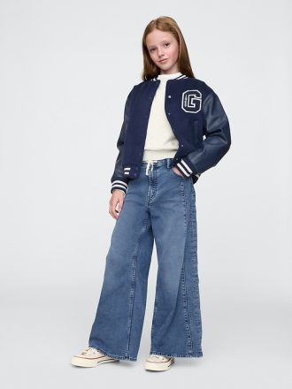 Barn stickade baggy jeans