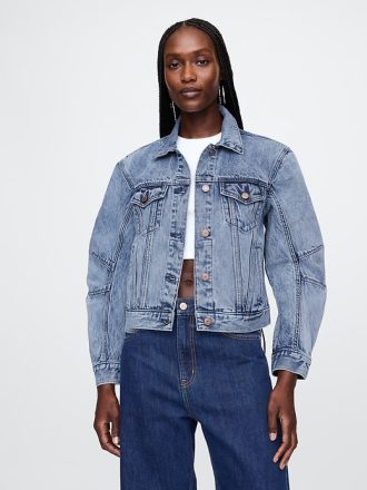 Barrel-Sleeve Icon jeansjacka
