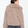 Beskuren jacka i fuskpäls för barn