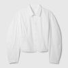 Beskuren skjorta i ekologisk bomull Poplin Barrel Sleeve