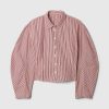 Beskuren skjorta i ekologisk bomull Poplin Barrel Sleeve