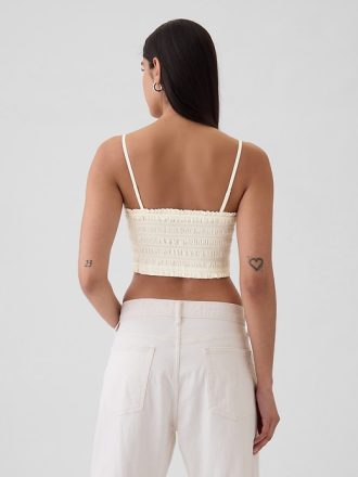 Beskuren smockad Cami