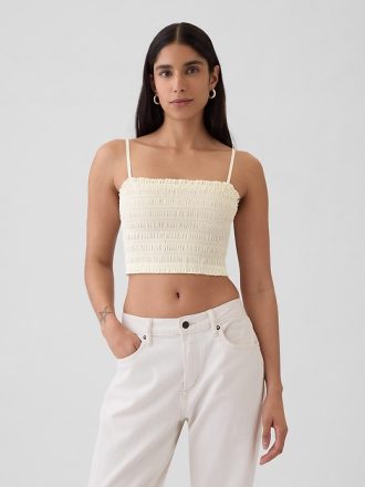 Beskuren smockad Cami