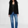 BiStretch Satin-Trim Relaxed Blazer
