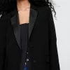 BiStretch Satin-Trim Relaxed Blazer