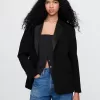 BiStretch Satin-Trim Relaxed Blazer