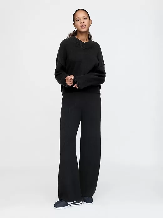 CashSoft Cropped hög V-ringad tröja CashSoft Cropped hög V-ringad tröja