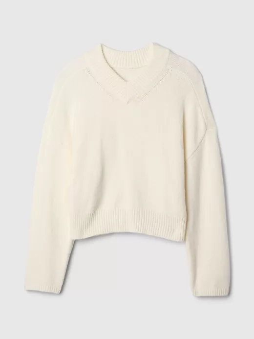 CashSoft Cropped hög V-ringad tröja CashSoft Cropped hög V-ringad tröja