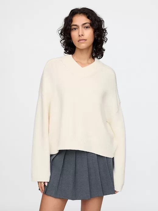 CashSoft Cropped hög V-ringad tröja CashSoft Cropped hög V-ringad tröja